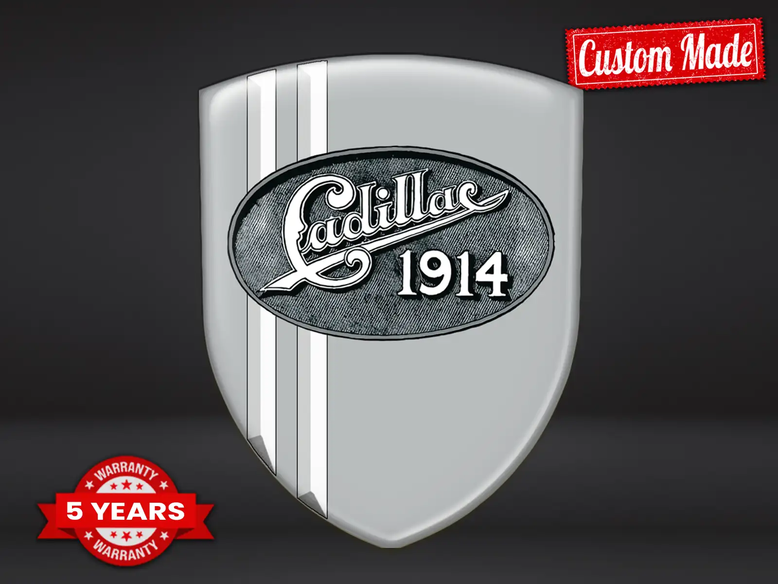 Cadillac Logo De Marca Coche Estándar Estilo Pro Resistente Minimal ST
